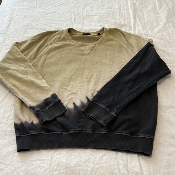 ATM Anthony Thomas Melillo Color Blocked Diagonal Tie Dyed Sweatshirt - Picture 9 of 10